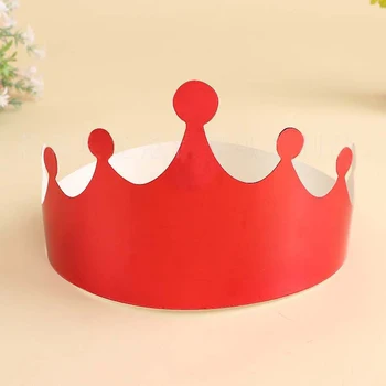 

Paper Crown Birthday Kids Party Toy Gift Decor Hats Wedding Cap Cosplay Costume Props King Prince Show Headwear Adjustable