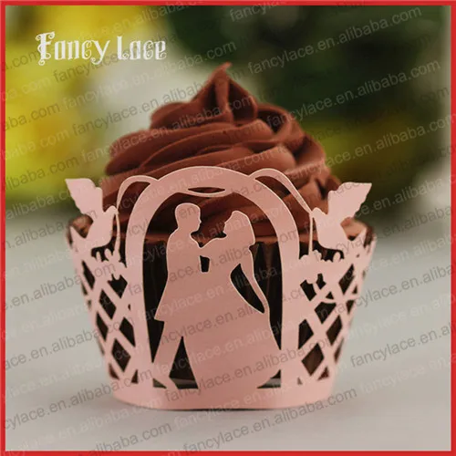 60pcs Wholesale Bridal Cake Decorations Cupcake Dresses Cake