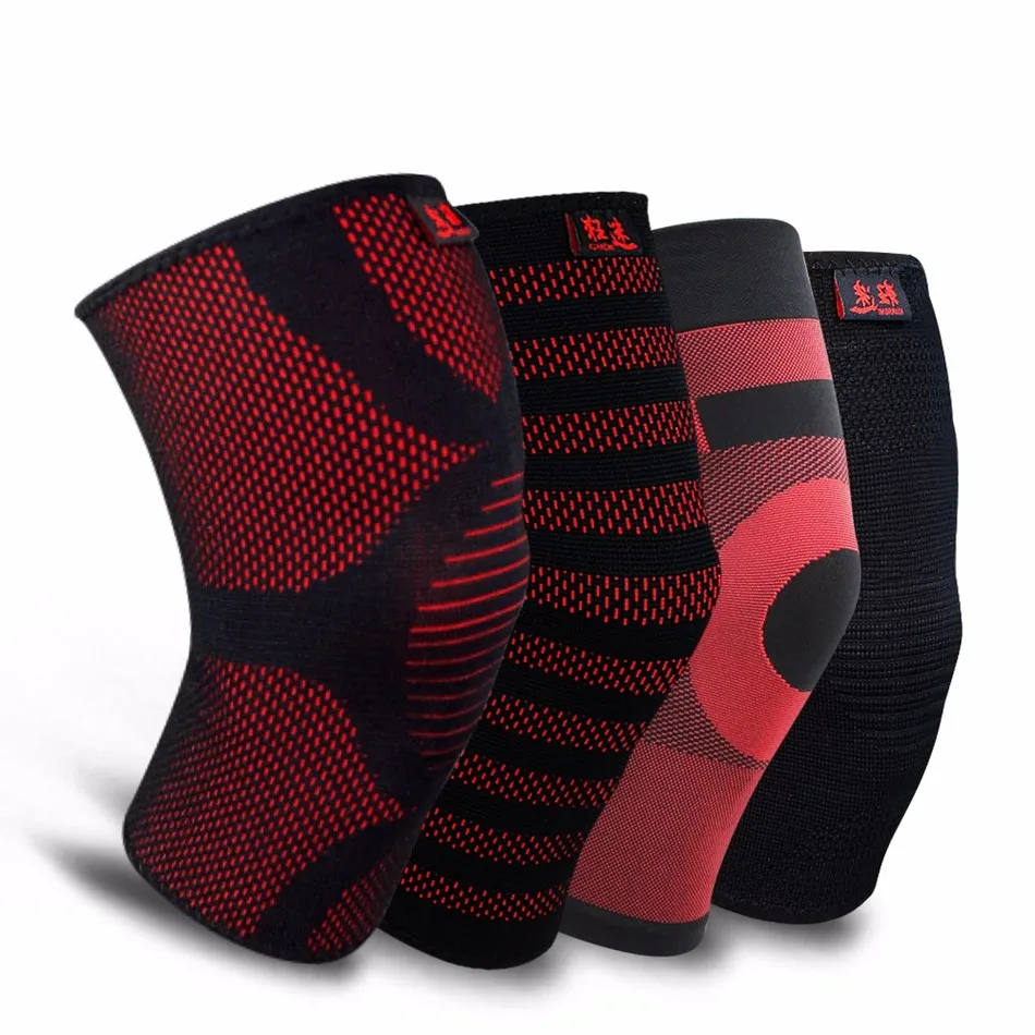 New Black Knee Sleeve Brace Kinesio Sports Tape Knee support Pads