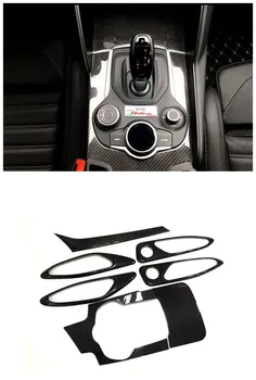 

For Alfa Romeo Giulia 2016-2018 Left Hand Driving Carbon Fiber Interior Moldings Central Control Panel Trim Door Panel Cover