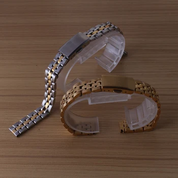 

Gold Stainless steel Watchband for quartz watches women men brand clocks 10mm 12mm 14mm 16mm 18mm 19mm 20mm bracelet straps new