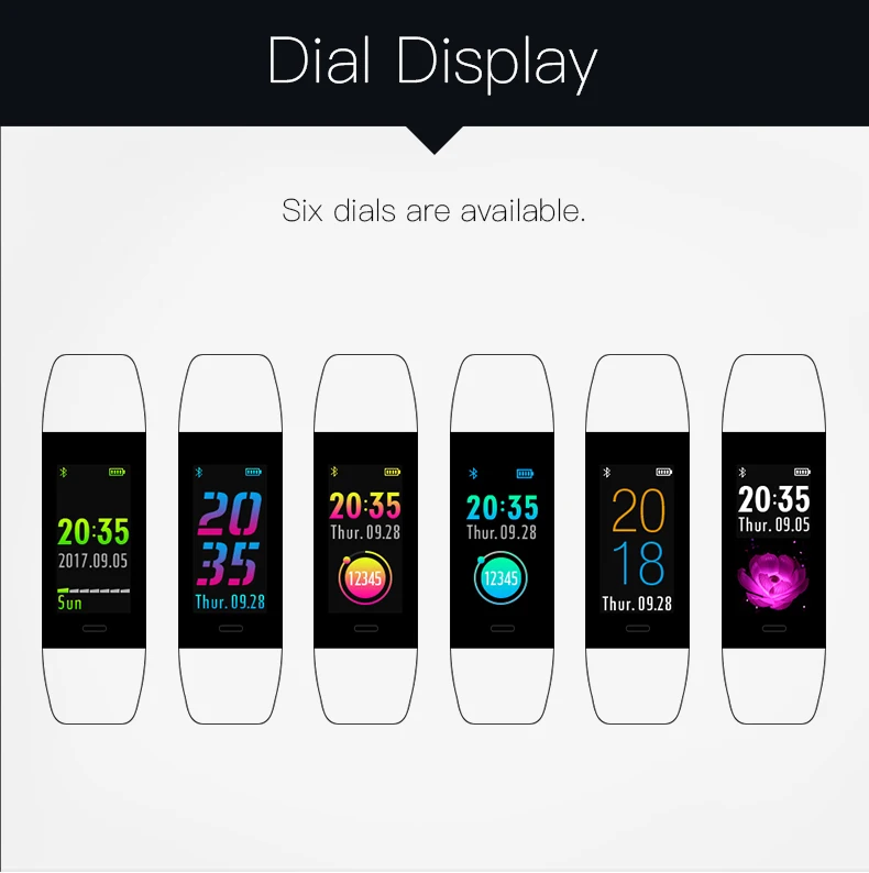 Smart bracelet blood pressure  heartrate W6S (2)