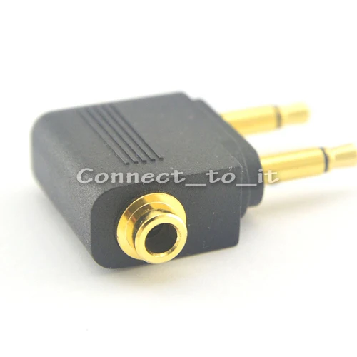 5pcs lot Airline Airplane Earphone Headphone Headset Jack Audio Adapter 3 5mm