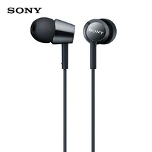 Оригинальные наушники sony MDR-EX155AP в ухо, четыре цвета, стерео, универсальный сабвуфер, кабель управления, с пшеничным вызовом для huawei