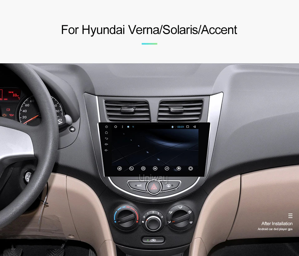 Uniway ARN9071 2 din android 9,0 автомобильный dvd для hyundai solaris accent verna 2011 2013 автомобильный Радио gps Навигация стерео