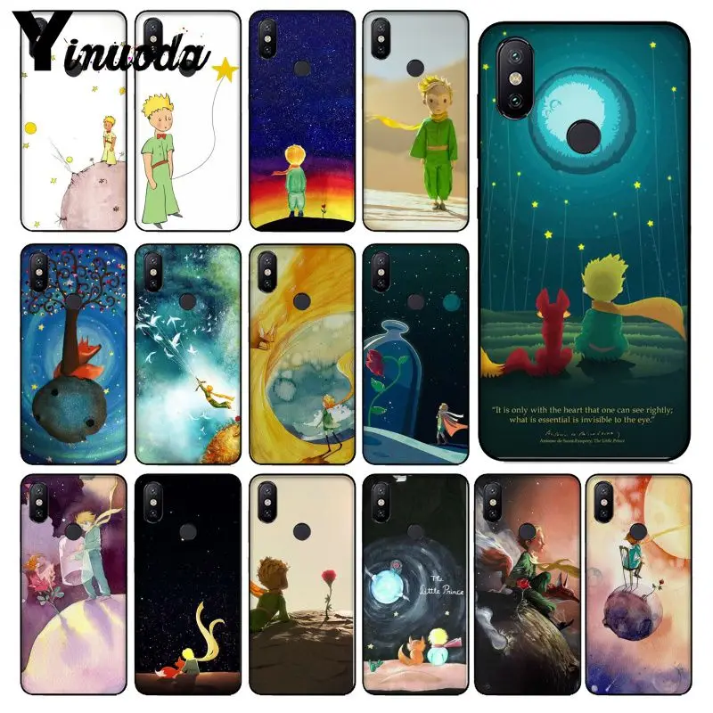 Yinuoda The Little Prince and the Fox DIY Luxury High-end Protector Case for Xiaomi MI MIX 2 2S 6 8 8SE Note 3 Redmi 5 plus | Мобильные