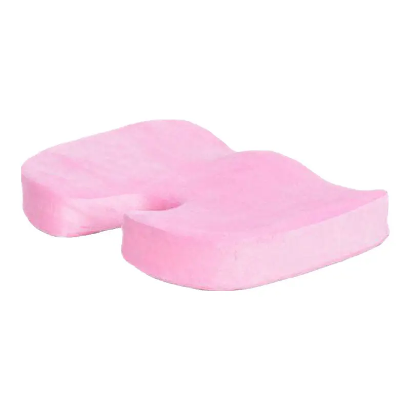 Дышащая подушка для сидения для путешествий Ортопедическая подушка из пены с эффектом памяти массажное кресло подушка для автомобиля офисное украшение дома - Цвет: Розовый