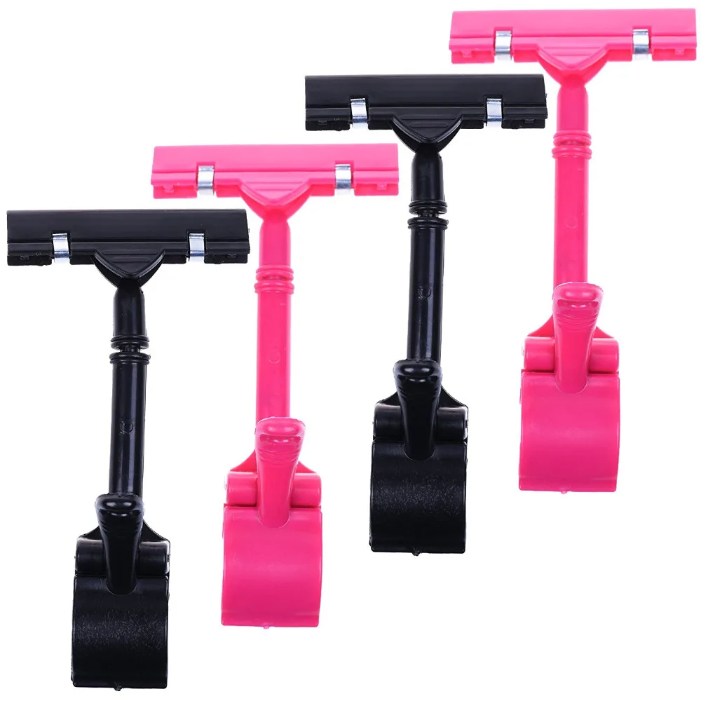 4pcs POP Adjustable Plastic Clip on Style Merchandise Sign Display Clip