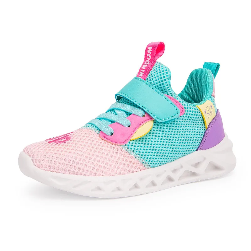PINSEN/ осенние кроссовки; детская обувь для девочек; модная повседневная детская обувь; спортивная детская обувь для бега; Chaussure Enfant - Color: Pink