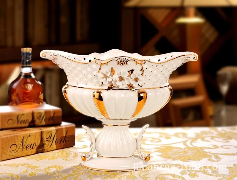 

Luxury home crafts ceramic European fruit plate ornaments living room ornament ornaments