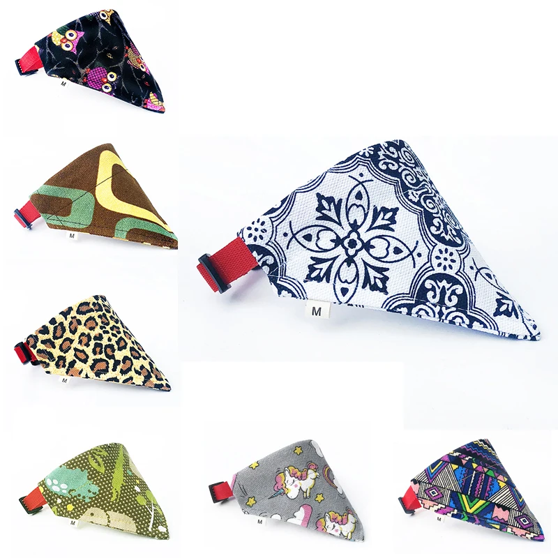 

Pet scarf Cat Dog Puppy Bandana Bibs Adjustable Dog Collar Canvas For Small Medium Dog Bandana Bibs Scarf Pet Accessories