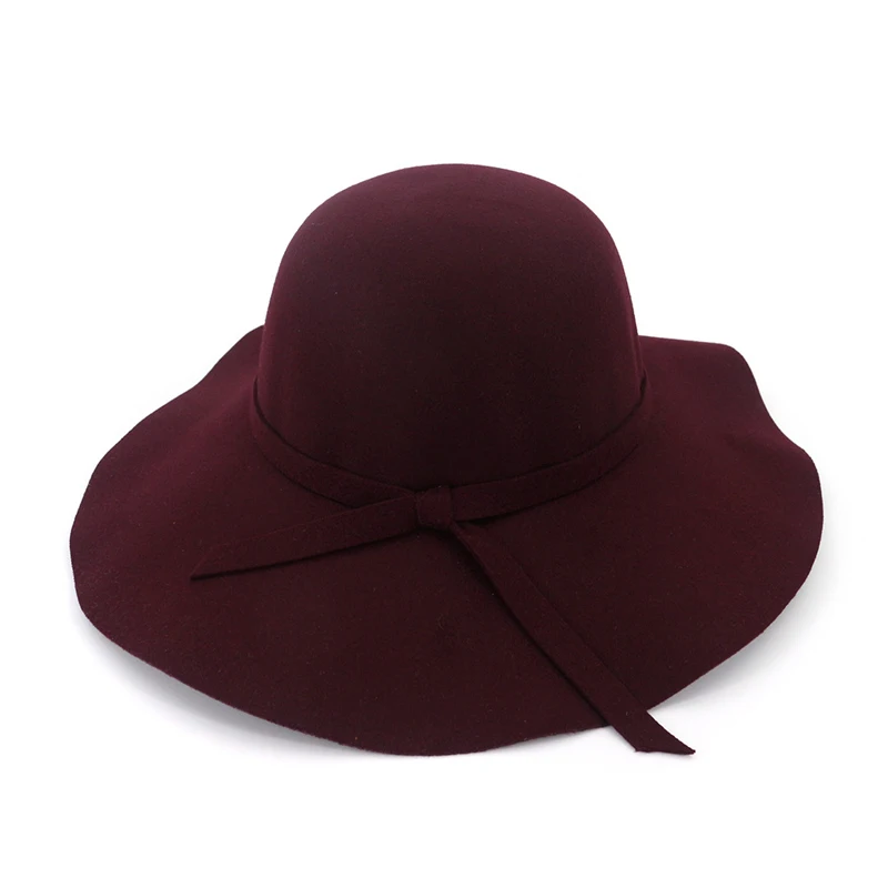 Высокое качество, Осень-зима, Женская шерстяная фетровая шляпа с широкими полями, модные фетровые шляпы для женщин, для леди, официальная шляпа-котелок, Дерби для женщин