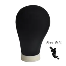 21 дюймов/22 дюйма/23 дюйма/24 дюйма/25 дюймов черный холст блок манекен голова манекена хлопок холст головной дисплей для изготовления париков