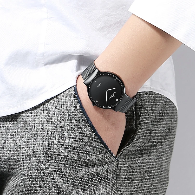 Новые ультра тонкие мужские часы Вэнь Часы Montre с сетчатым ремешком кварцевые для