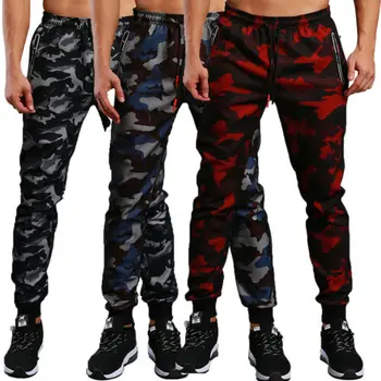

Männer Jogger Workout Gyms Camo Hosen Lässige Camouflage Jogginghose Röhrenhose
