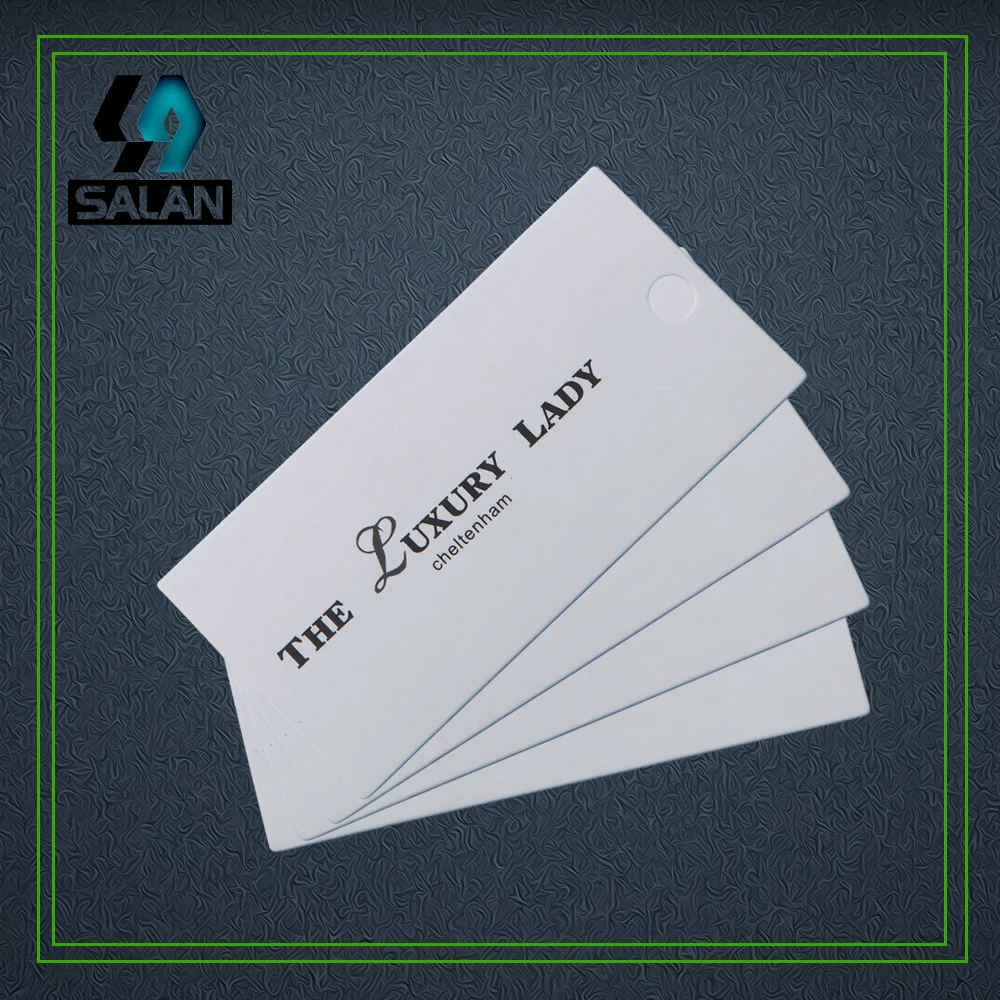 커스터마이즈 400gsm 골판지 종이 프린트 태그, 의류용, 제품 가격 라벨, 수하물, 스윙 태그, 선물용 명함