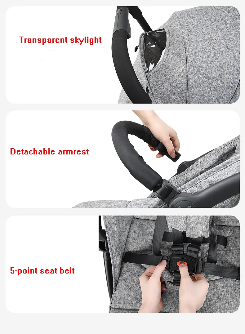 Carrinho de Bebê Colocado para Baixo Carrinho de Bebê das Crianças Crianças das Crianças Novo Pode Ser Pode se Sentar no Avião Leve Portátil Dobrável das 18 Coleção do carro automático carrinho de bebê