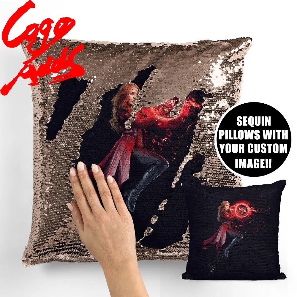 

Scarlet Witch cheap throw pillow covers decorative pillow cover 40*40 sequin magic pillow