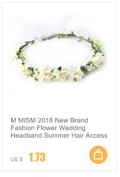 M MISM Свадебные пляжные Цветок Корона Hairband для женщин Детские повязка на голову цветы для невесты Фея венки для волос интимные аксессуары гирлянда