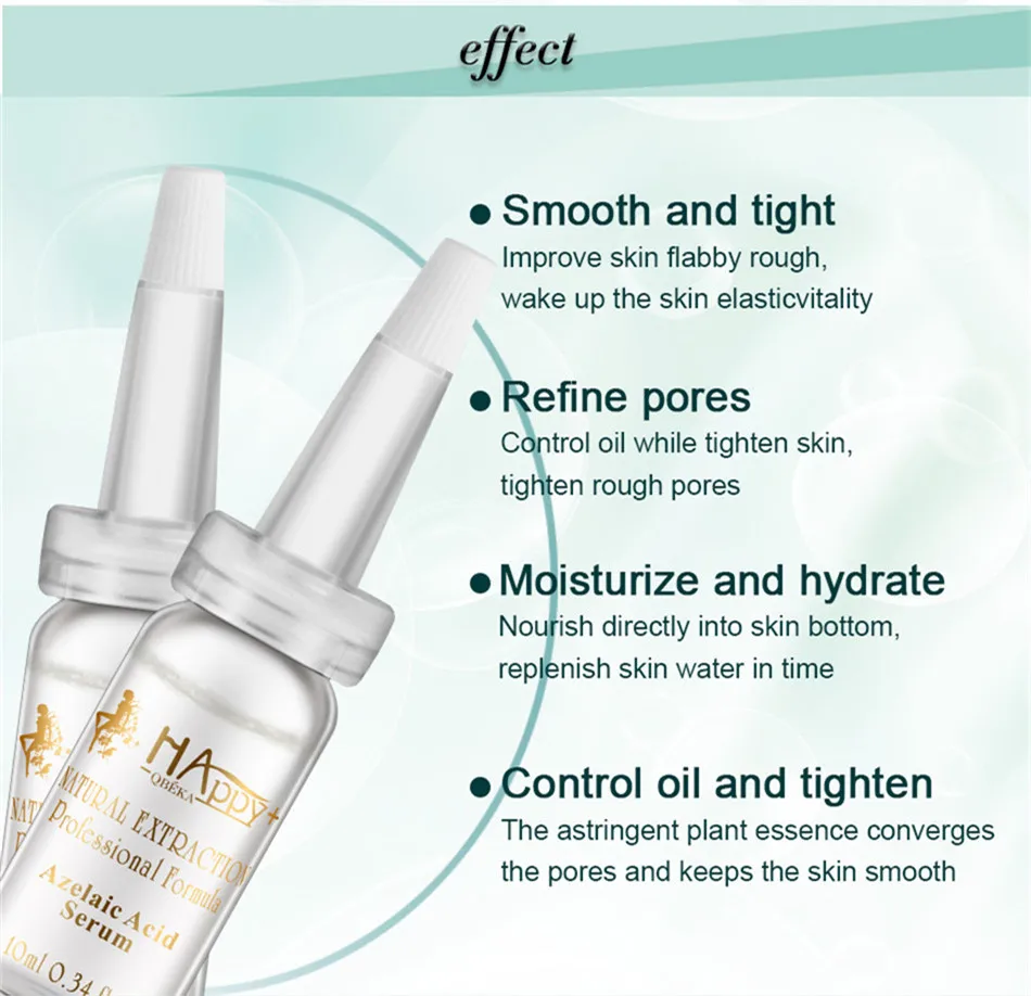 Removedor de Cravo Controle de Óleo Diminuir os Poros Natural Acne Rosto Soro Ácido Hialurônico Vitaminas Essência Hidratante Branqueamento 2 Pcs 12 Controle de Óleo Diminuir Os Poros Rosto