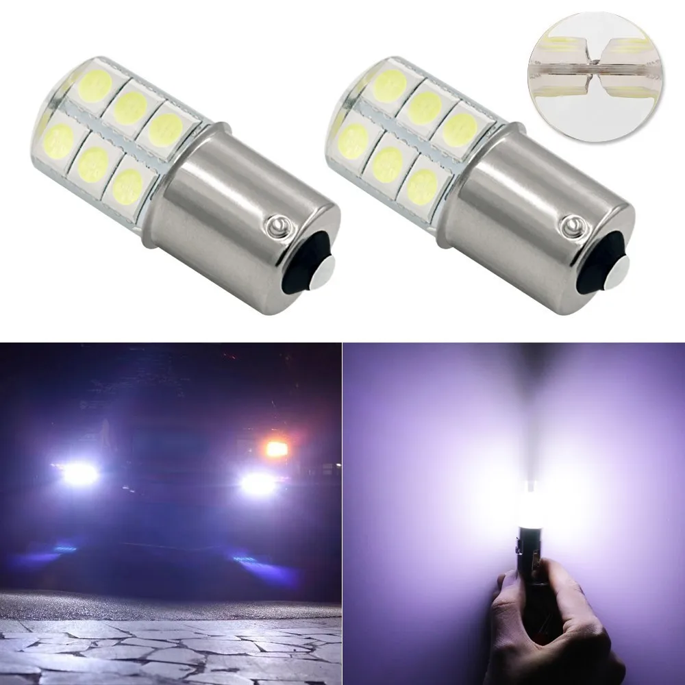 2 шт. автомобильный 1156 COB светодиодный светильник BA15S P21W 5050 Smd 12 Led авто тормозной