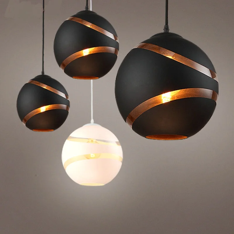 

Nordic Pendant Lights restaurant light simple three single head personalized creative transparent glass ball shaped bar LU815306