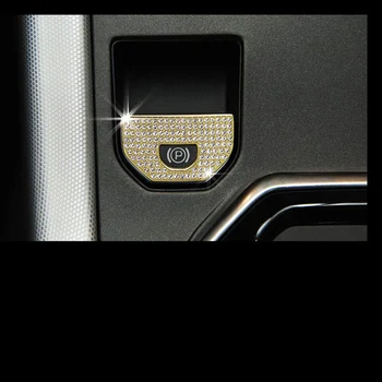 

Silver / Gold / Rose Gold Diamond Style accessories Electronic Handbrake EPB Cover Trim Pad For Range Rover Evoque RRE 2012-2018