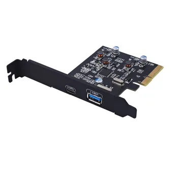

New PCI-E to USB3.1 Type-C & Type-A port pci-e to usb3.0 Express Card for desktop free shipping