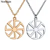 Nostalgia Slavic Kolovrat Pendant Wheel Amulet Pagan Wicca Jewelry Necklace Russian Talisman 1