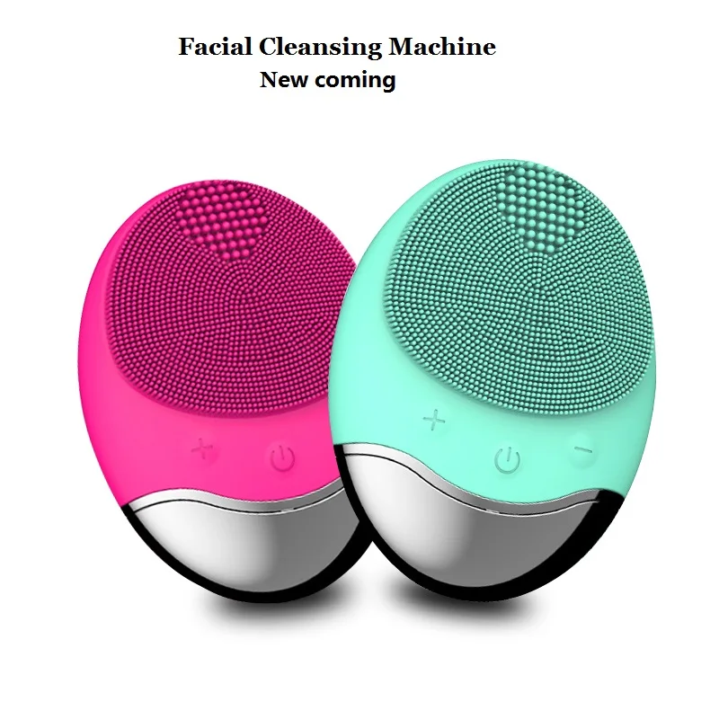 

Electric Face Cleanser Remove USB Base Charge Deep Cleaning Face Make up Residue Dry And Wet Silicone Facial Clean Brush Machine