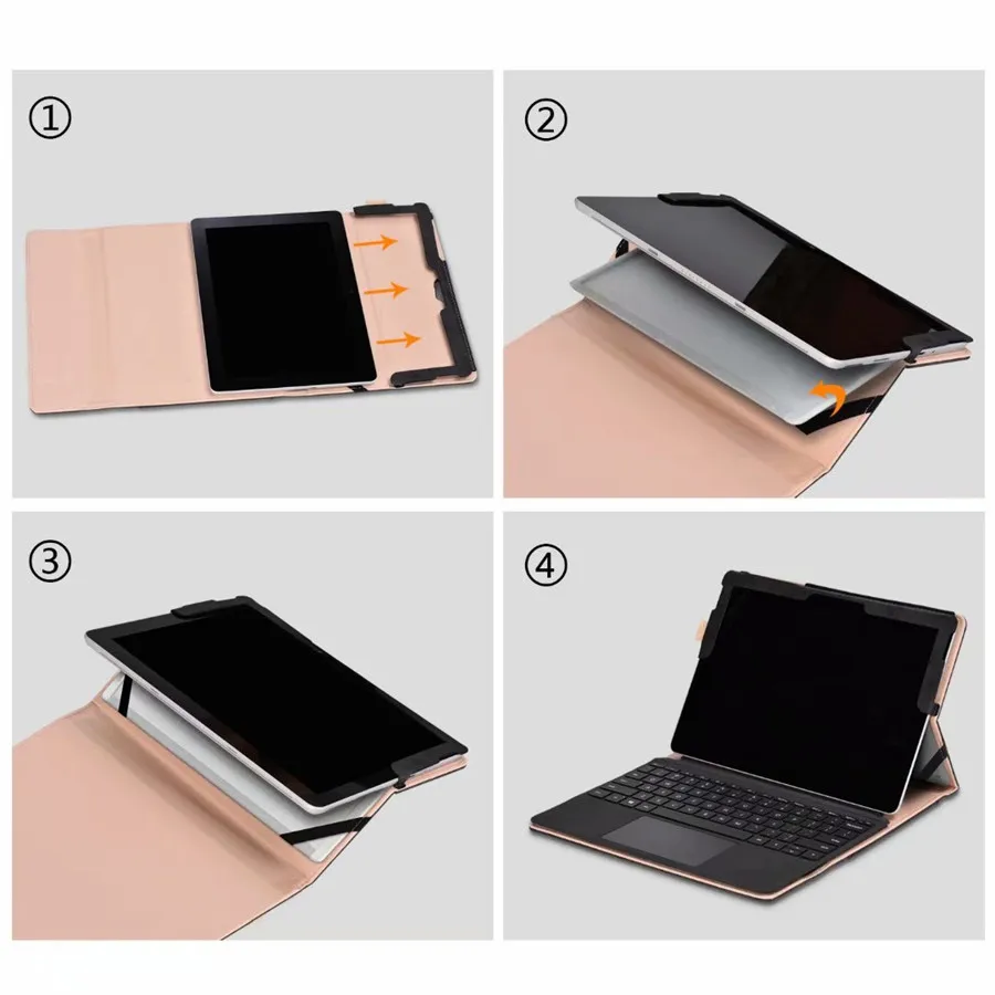 Чехол-кошелек с подставкой для microsoft Surface Go, чехол для ноутбука, клавиатура, планшет, защитный корпус, чехол для нового Surface Go 10,0 '', чехол