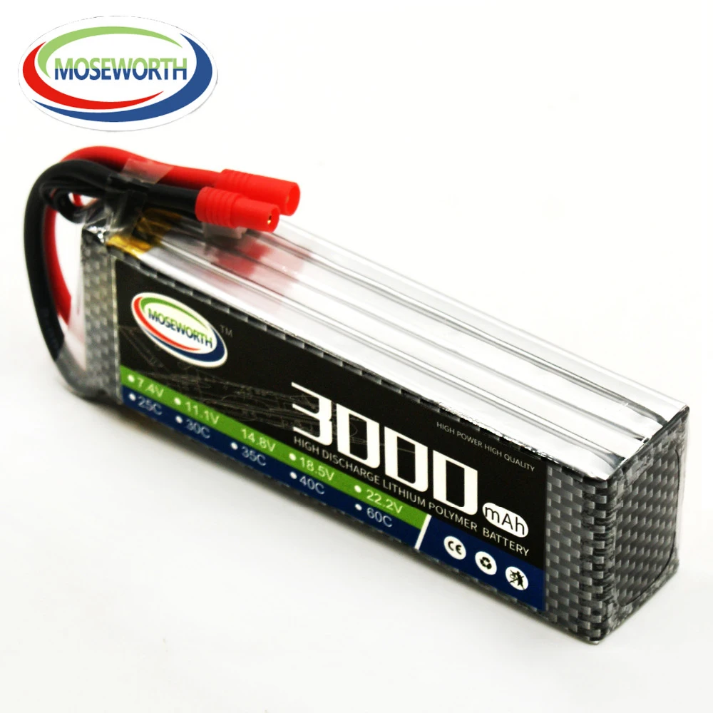 Аккумулятор Lipo 4S 14 8 в 3000 мАч 25C для игрушек с дистанционным управлением вертолет