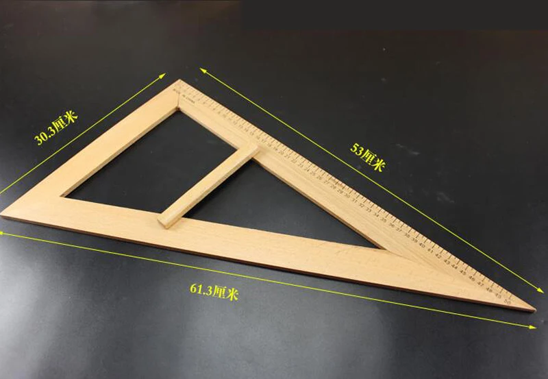 2 шт. большой ручной правый угол треугольная линейка обучения из цельного дерева Деревянный чертеж линейки учитель лекции расходные материалы