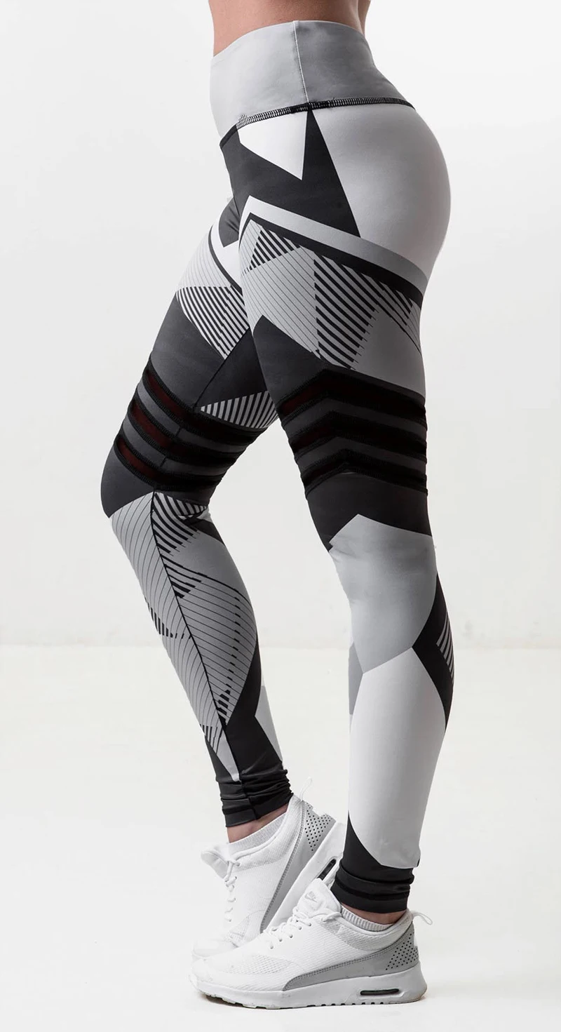 Женские леггинсы с цифровой печатью, для фитнеса, гибкие, для бега, с широким поясом, спортивные колготки, удобные, для йоги, тренировки, спортивные штаны