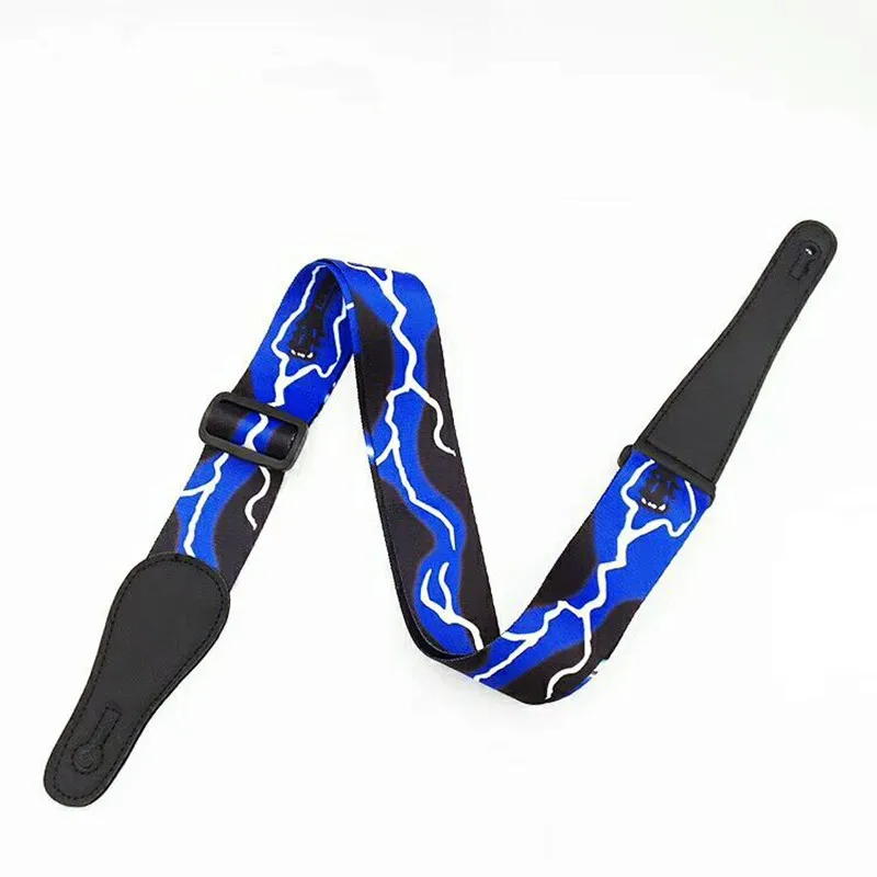 blue guitar strap