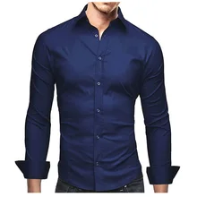 Haifux Для мужчин рубашка Марка мужской высокое качество рубашка с длинными рукавами Повседневное однотонный деловой Slim Fit черные мужские рубашки 3XL