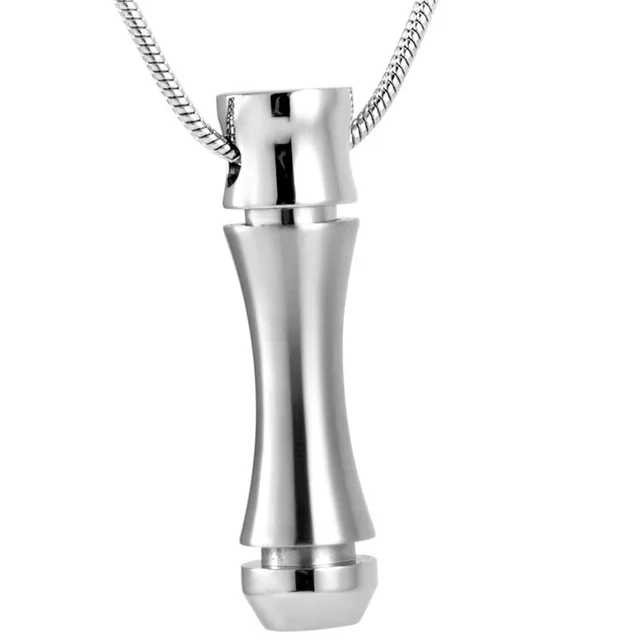 Ijd9163 Cylinder Vase Perfume Locket Necklace Stainless Steel Ijd9163 Cylinder Vase Perfume Locket Necklace Stainless Steel Cremation Ashes Keepsake Urn Pendant Memorial Funeral