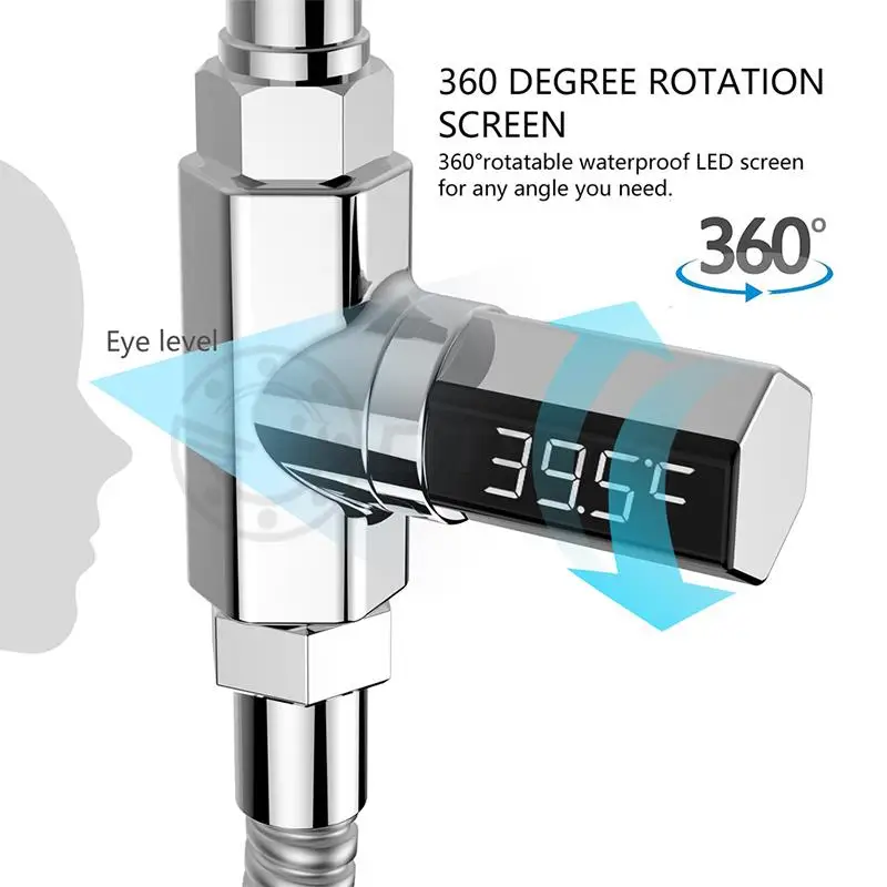 Цифровой светодиодный дисплей картриджи Крана воды с термометром самогенерирующийся монитор температуры воды электричества для ухода за ребенком