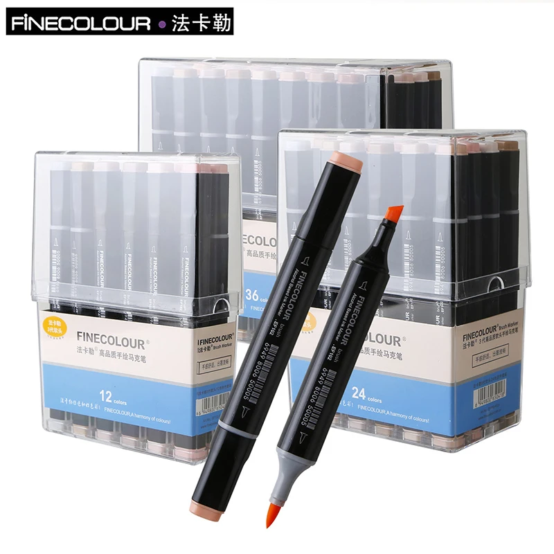 

markers for drawing 12 24 36 Double Headed Sketch drawing set Pen coloring pages Painting Sketch School student Art Supplies