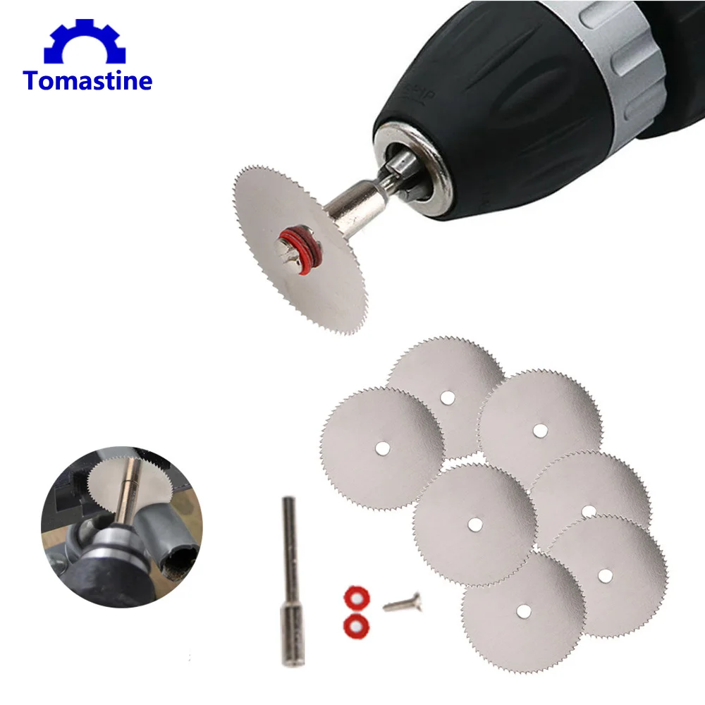 

10pcs/set Cutting Disc with 2 Mandrel Circular Saw Tool Used for Woodworking 22/25/32mm Abrasive Tools