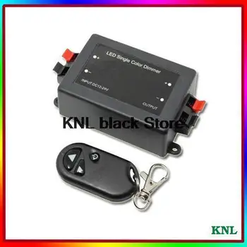 

7pcs/lot wholesale Wireless Led RF single Dimmer switch, DC5-12-24V input, max 8A*1 channel out put with remote control