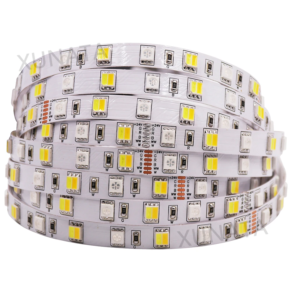 5M DC 12V 24V RGB LED Strip Light 5050 SMD RGBW RGBWW RGB WWA RGB+CCT Flexible Led Tape Stripe Holiday Decorative Lighting