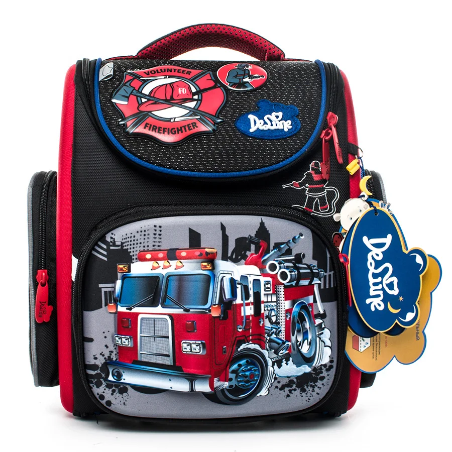 

3D Printed Truck Cars Style School Bags Boys 1-3 grade Orthopedic EVA Folded Children Primary School Backpack Mochila Infantil