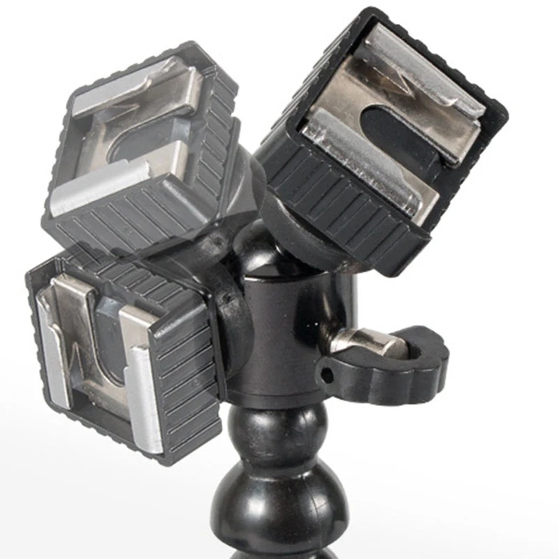 Гибкий двойной рычаг Горячий башмак флэш-кронштейн-держатель для Canon Nikon Pentax Macro Shot камеры аксессуары