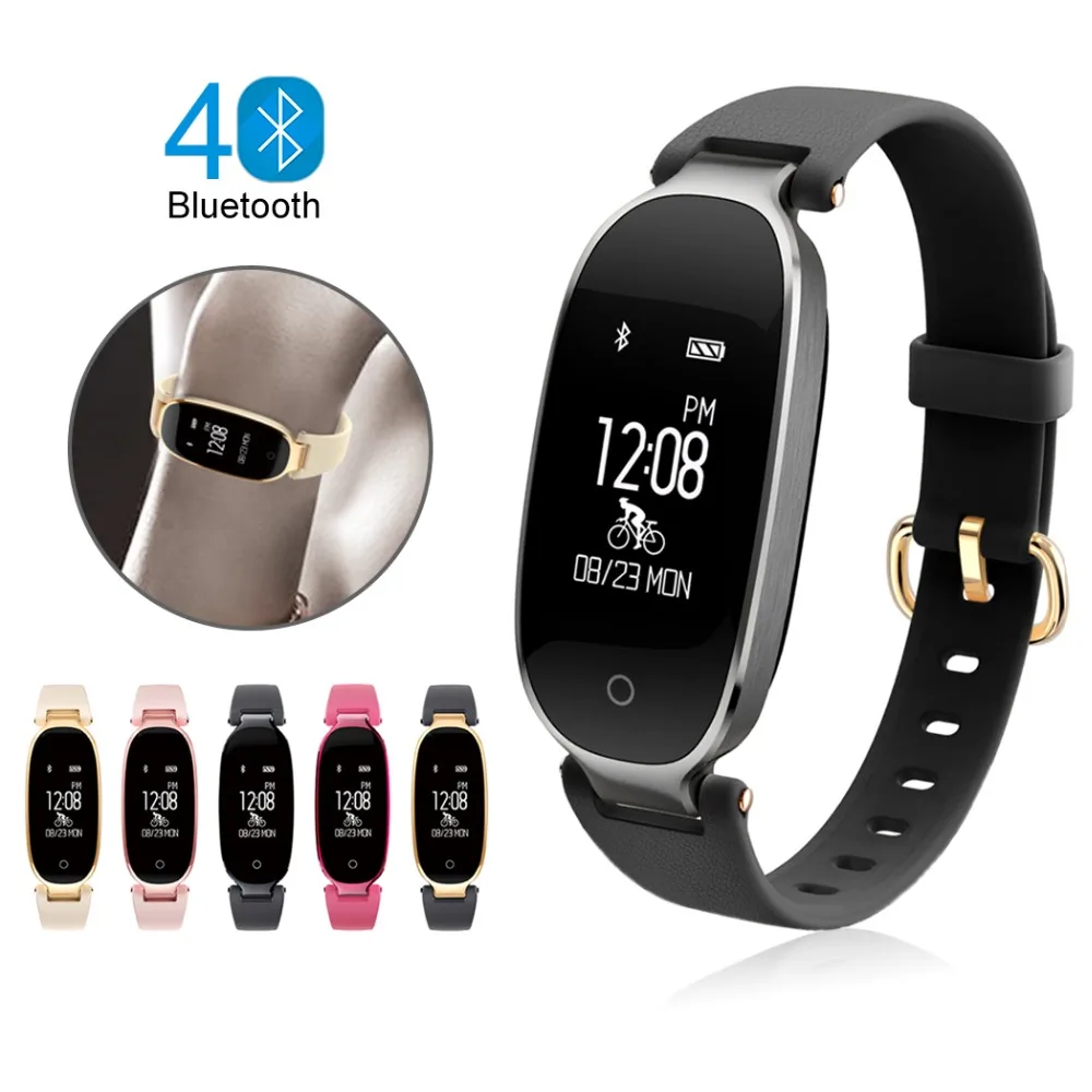 

Women Smart Watch Ladies Wristband Fashion Bracelet Heart Rate Monitor Fitness Tracker Waterproof Sport Smartwatch Pedometer