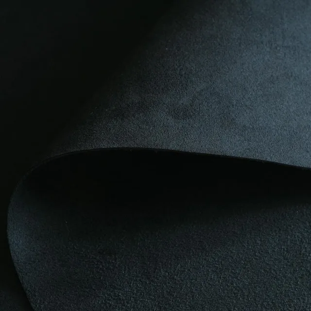 High-quality 0.8mm thickness black microfiber Super fiber Double plush Ultraleather Vinyl suede ultra fabrics raw material 1