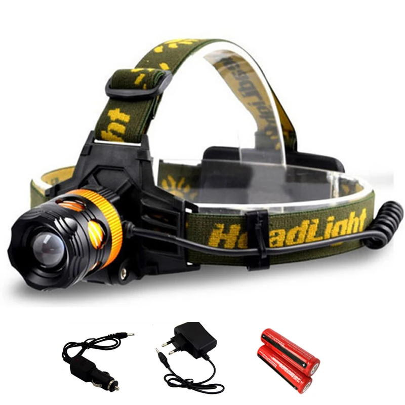 Waterproof font b LED b font Head Light Headlamp 2 font b LEDs b font font