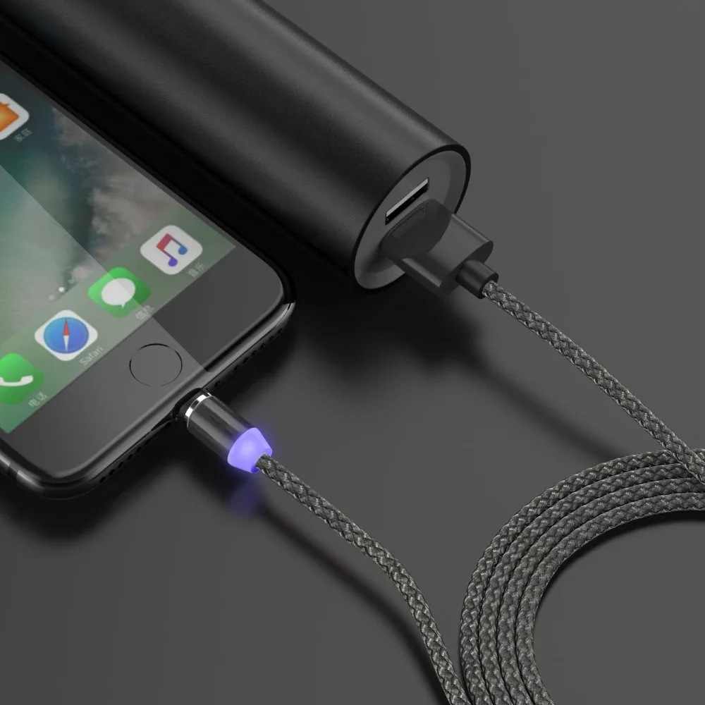 Magnetic 3 in 1 For Lightning Micro USB Type C Magnet Charger Data Charging Charge Micro USB Cable for iphone android