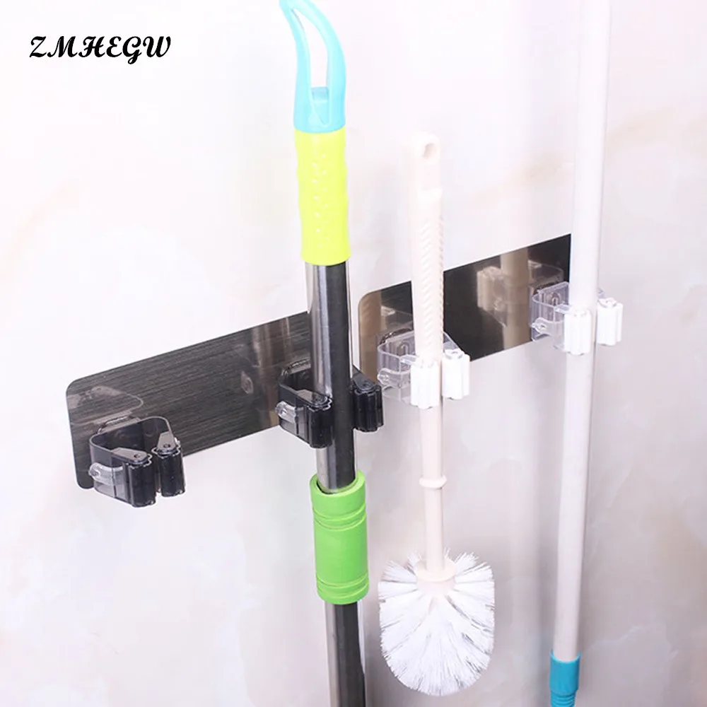 ZMHEGW 1PC Wall Mounted Mop Organizer Holder Brush Broom Hanger Storage