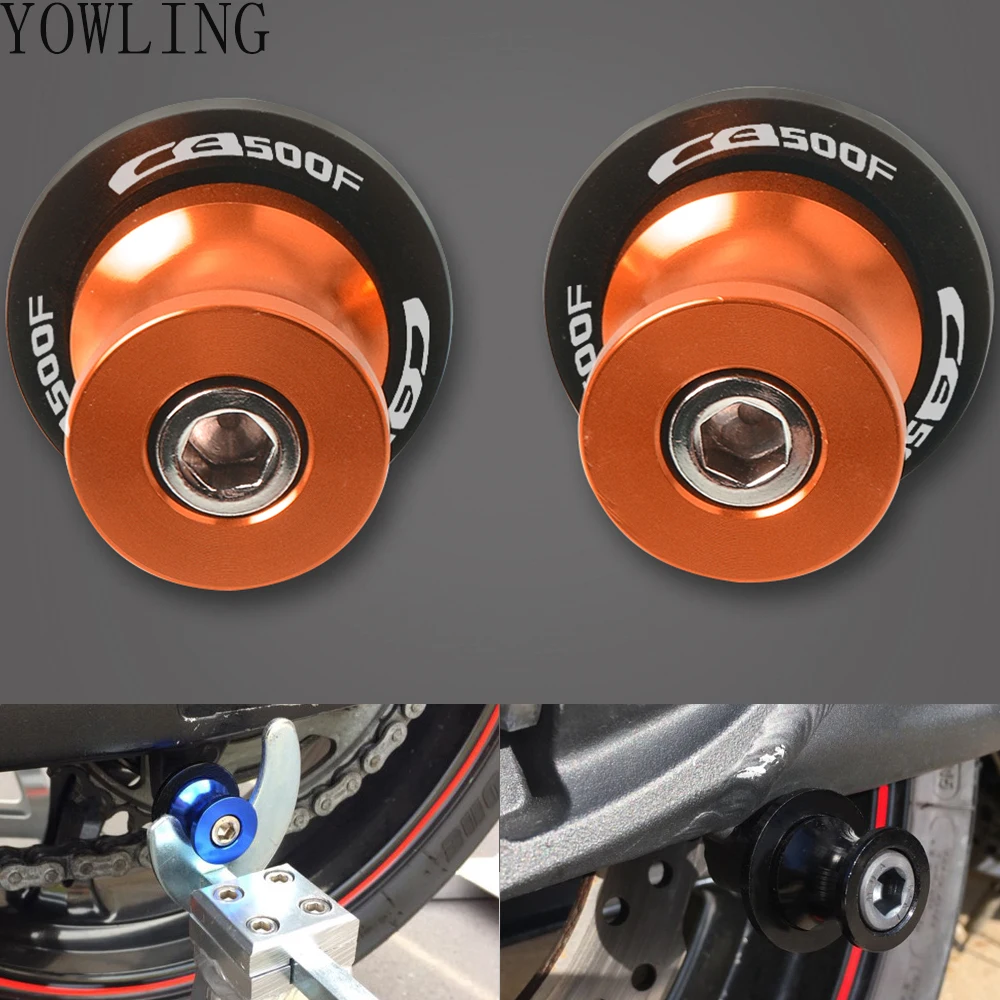 

8MM Motorcycle Accessories stands screws Swin garm Swingarm Spools slider For HONDA CBR500R CB500F CB500X 2013-2018